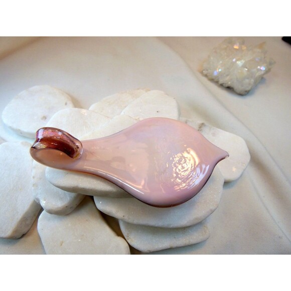 LRG Murano Hand Blown Glass Pendant Copper Gold Indigo Brown Champagne - Picture 5 of 7